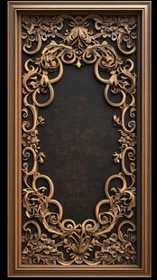 复古金色雕花艺术相框