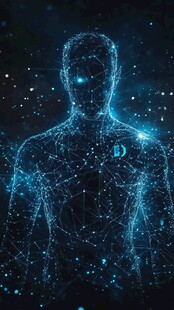 科技感数字人体艺术图像