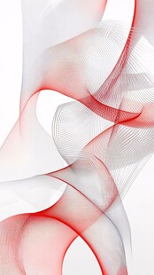 红色动感线条抽象艺术图