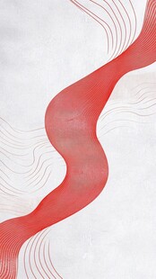 红色曲线抽象艺术背景