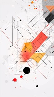 抽象几何线条艺术背景图