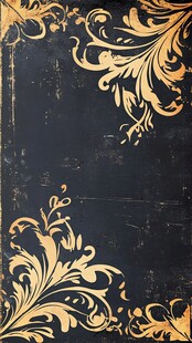 黑金复古花纹装饰背景图