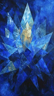 蓝色梦幻水晶艺术画作