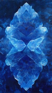 梦幻蓝色晶体艺术图案