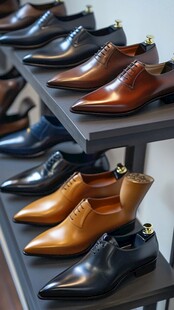 时尚皮鞋陈列展示