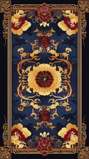 中式古典华丽地毯图案