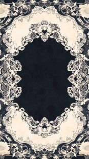 复古华丽花纹边框图案