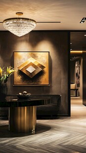 奢华现代风玄关装饰美学
