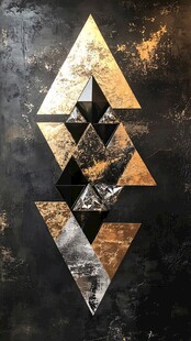 几何三角金属风艺术图案