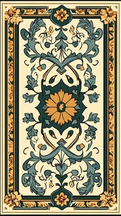 复古花纹地毯图案设计