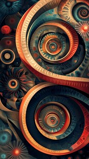 奇幻螺旋艺术图案