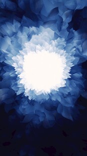 蓝色梦幻花朵抽象背景图