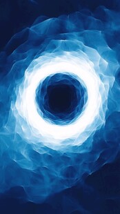 蓝色梦幻漩涡抽象艺术图