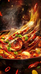 麻辣鲜香沸腾烤鱼盛宴