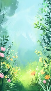 梦幻森林花卉清新美景