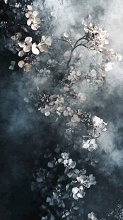 水墨风繁花意境图