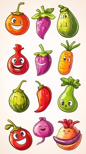 可爱拟人化蔬菜大集合