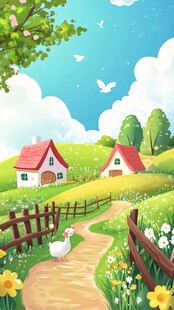 田园风光中的温馨乡村小路