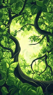 梦幻森林绿意盎然入口