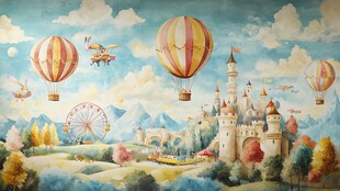 梦幻童话世界的热气球之旅