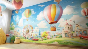 梦幻童趣游乐场主题墙绘