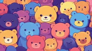 可爱多彩小熊大集合