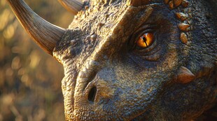 三角龙特写 炯炯有神的大眼