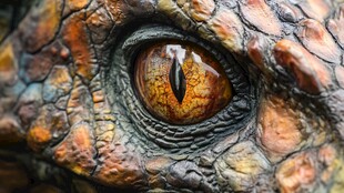 逼真的龙眼睛特写