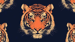 老虎头像图案设计