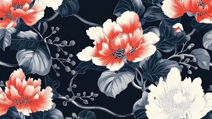 中式花卉图案 典雅之美