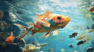 海底斑斓彩鱼的奇幻瞬间
