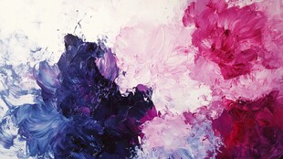 梦幻色彩抽象水彩画