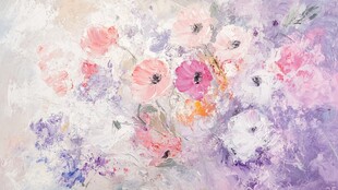 梦幻花卉油画