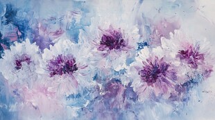 梦幻写意花卉油画