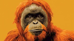 红毛猩猩特写肖像