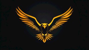 金色飞鹰标志设计