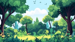 森林中的清新自然风景