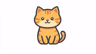 可爱橘猫卡通形象