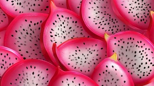 火龙果切片特写