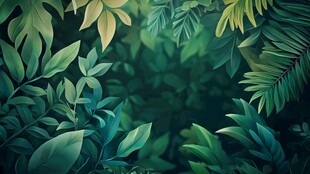 梦幻绿植背景