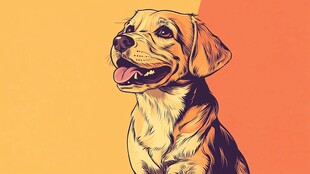 可爱萌犬插画形象