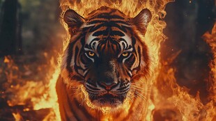 烈焰中的猛虎