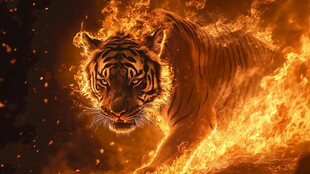 火焰猛虎 霸气的力量象征