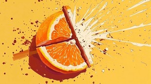 橙子巧克力碰撞的艺术瞬间