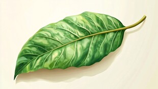 一片翠绿的精美叶片