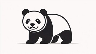 可爱熊猫卡通形象