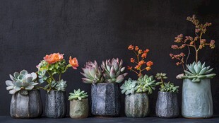 多肉盆栽组合 简约之美