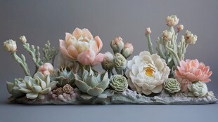 精致多肉组合盆栽景观