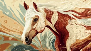 奔腾骏马 梦幻色彩艺术风