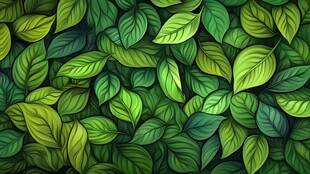 绿叶繁茂背景图